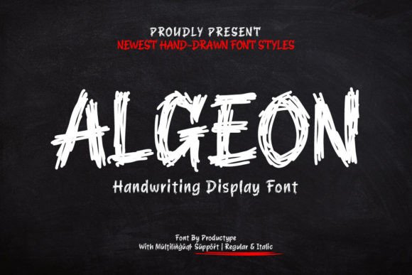 Algeon: A Hand-Drawn Display Font That Makes Your Headlines Feel Human