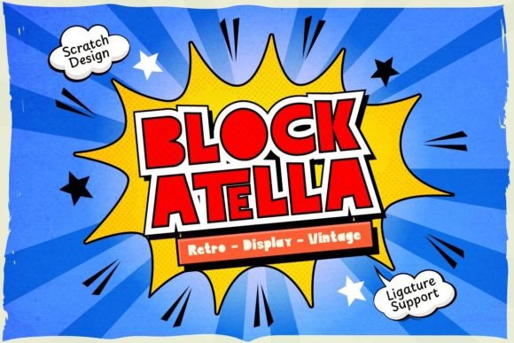 Block Atella: A Playful Retro Typeface That Delivers Personality