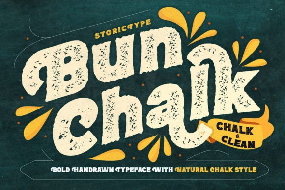 Bun Chalk: A Handmade Display Font with Chalkboard Charm
