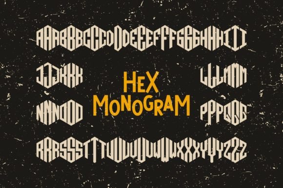 Hex Monogram: A Charming Display Font for Distinctive Brand Moments