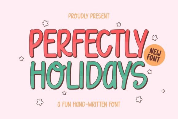 Perfectly Holidays: A Festive Handwritten Display Font for Digital Design