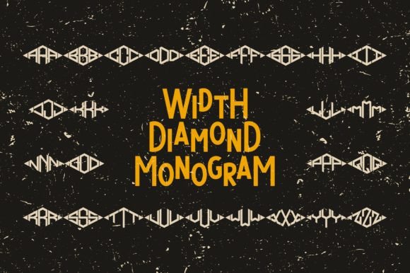 Width Diamond Monogram: A Display Font That Anchors Campaign Visuals